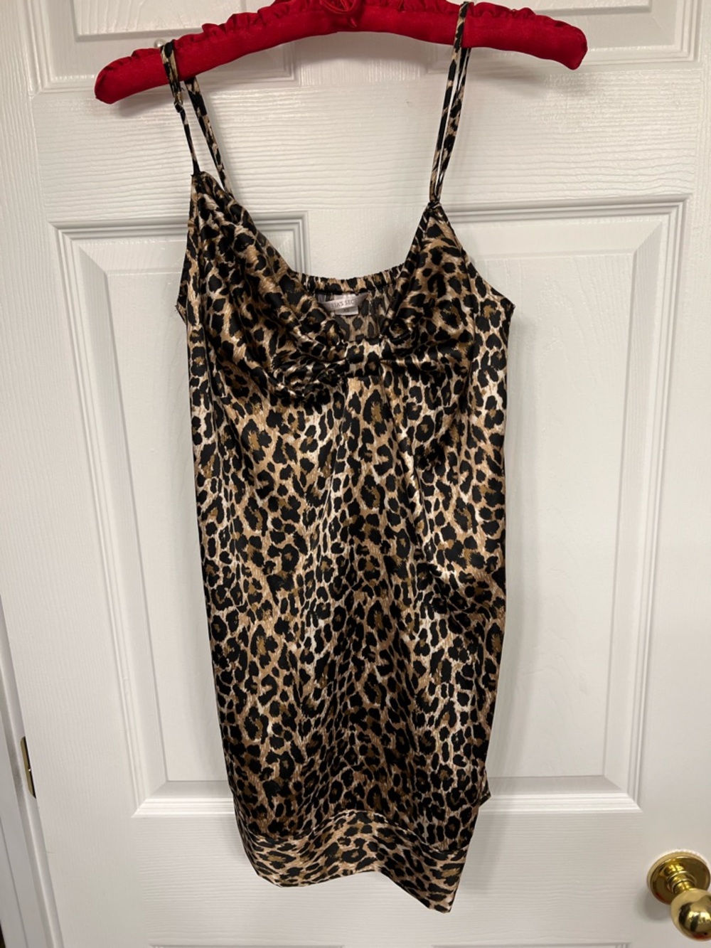 Victoria's Secret Leopard-Print Satin Sexy Lingerie in Tan and Black Leopard